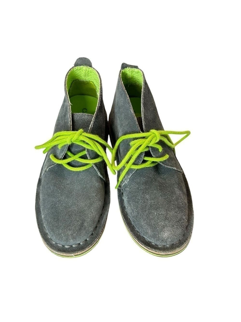 Cole Haan Nike Air Collab Boys Gray Lace Up Chukka Boot Leather Upper Size 8